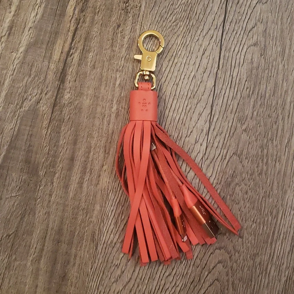 Belkin Leather USB to Lightning Tassel Keychain Charging Cord
